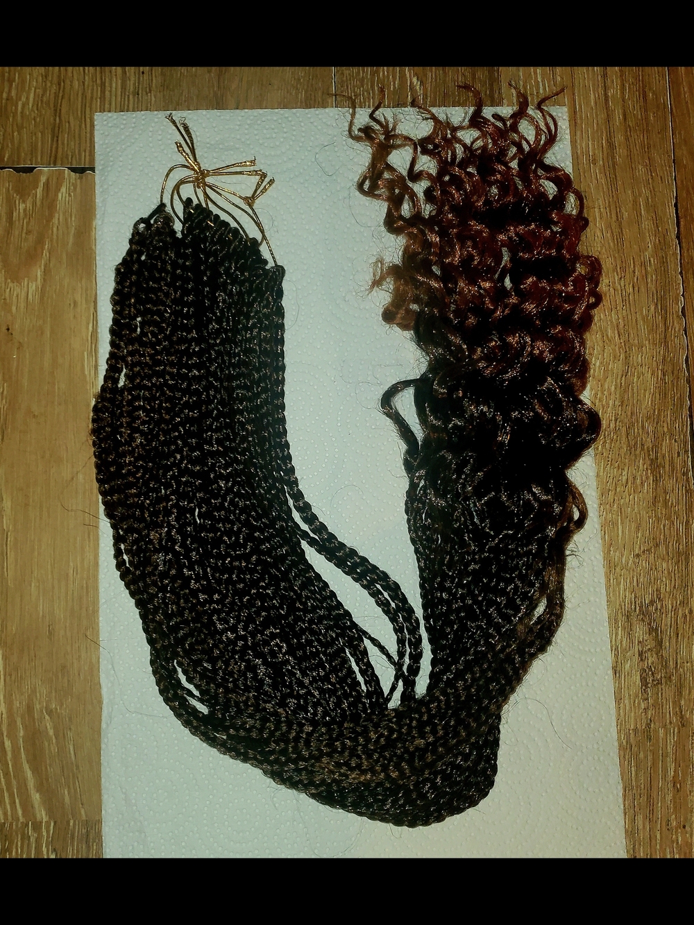 Four Bundles Of 32" Synthetic Braided Hair Extensions